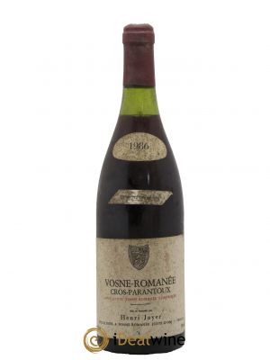 Vosne-Romanée 1er Cru Cros Parantoux Henri Jayer  1986 - Lot of 1 Bottle
