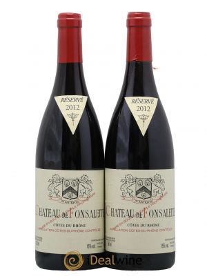Côtes du Rhône Château de Fonsalette Emmanuel Reynaud 2012 - Lot de 2 Bottles