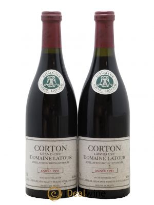 Corton Grand Cru Louis Latour  1991 - Lot of 2 Bottles