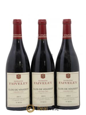 Clos de Vougeot Grand Cru Faiveley  2011 - Lot of 3 Bottles