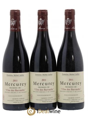 Mercurey 1er Cru Clos des Barraults Michel Juillot (Domaine) 2011 - Lot de 3 Bouteilles