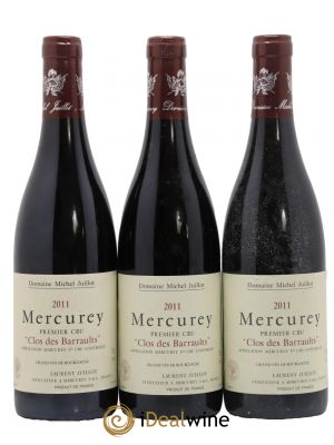Mercurey 1er Cru Clos des Barraults Michel Juillot (Domaine)  2011 - Lot of 3 Bottles