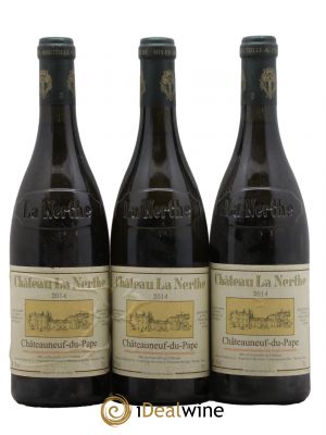 Châteauneuf-du-Pape Château la Nerthe Famille Richard  2014 - Lot of 3 Bottles