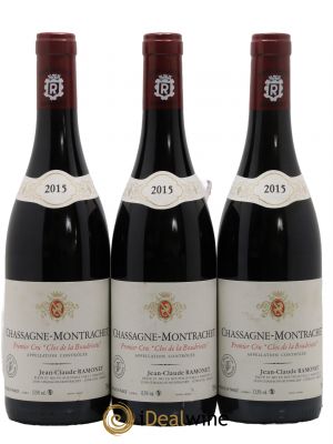 Chassagne-Montrachet 1er Cru Clos de la Boudriotte Jean-Claude Ramonet  2015 - Lot of 3 Bottles