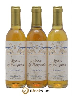 Sauternes Mise De La Baronnie 1995 - Lot de 3 Demi-bouteilles