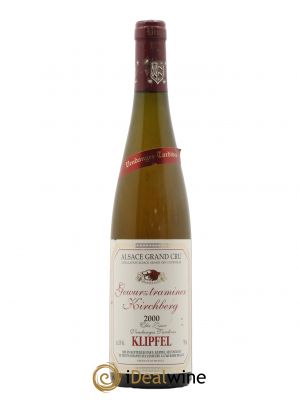 Alsace Grand cru Kirchberg Gewurztraminer Vendanges Tardives Domaine Klipfel 2000 - Lot of 1 Bottle
