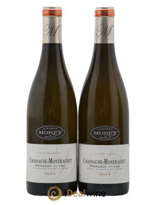 Chassagne-Montrachet 1er Cru Morgeot Morgeot Vincent & Sophie Morey 2014 - Lot de 2 Bottles