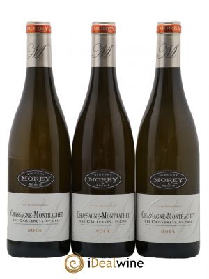 Chassagne-Montrachet 1er Cru Les Caillerets Vincent & Sophie Morey 2014 - Lot of 3 Bottles