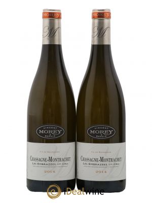 Chassagne-Montrachet 1er Cru Les Embrazées Vincent et Sophie Morey  2014 - Lot of 2 Bottles
