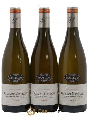 Chassagne-Montrachet 1er Cru Baudines Vincent et Sophie Morey 2012 - Lot of 3 Bottles