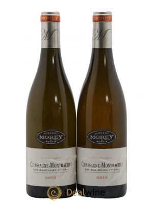 Chassagne-Montrachet 1er Cru Baudines Vincent et Sophie Morey 2012 - Lot de 2 Bouteilles