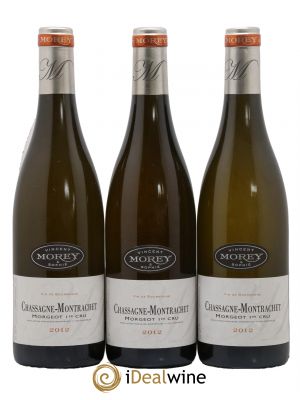 Chassagne-Montrachet 1er Cru Morgeot Vincent et Sophie Morey 2012 - Lot of 3 Bottles