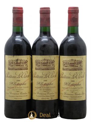 Château le Crock Cru Bourgeois  1988 - Lot of 3 Bottles