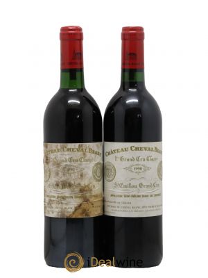 Château Cheval Blanc 1er Grand Cru Classé A 1990 - Lot de 2 Bouteilles
