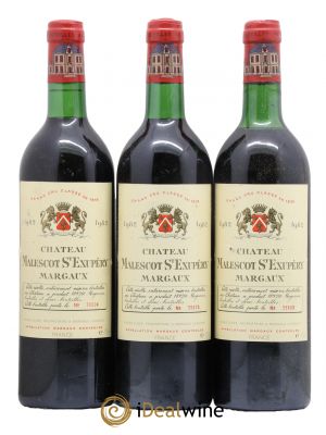 Château Malescot Saint-Exupéry 3ème Grand Cru Classé  1982 - Lot of 3 Bottles