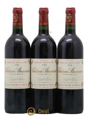 Château Branaire Ducru 4ème Grand Cru Classé  1996 - Posten von 3 Flaschen