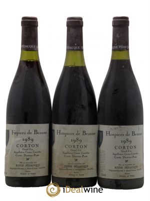Corton Grand Cru Cuvee Docteur Peste Hospices De Beaune Reine Pédauque 1989 - Lot de 3 Bottles