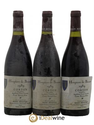 Corton Grand Cru Cuvee Docteur Peste Hospices De Beaune Reine Pédauque 1989 - Lot de 3 Bottiglie
