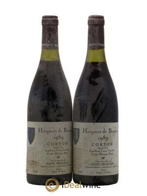 Corton Grand Cru Cuvee Docteur Peste Hospices De Beaune Reine Pédauque 1989 - Lot de 2 Bottles