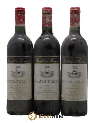 Haut Médoc Chateau d'Arche 1995 - Lot of 3 Bottles