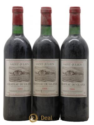 Château du Glana Cru Bourgeois  1988 - Lot of 3 Bottles
