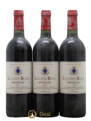 Lacoste Borie  1995 - Lot of 3 Bottles