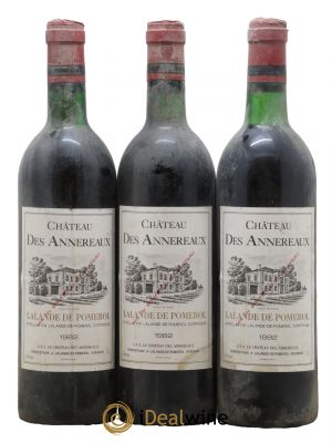 Château Annereaux  1982 - Lot of 3 Bottles