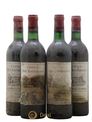 Château Annereaux 1982 - Lot de 4 Bottiglie
