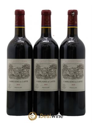 Carruades de Lafite Rothschild Second vin 2010 - Lot de 3 Bottles