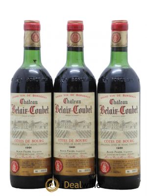 Belair-Coubet 1981 - Lot de 3 Bottles