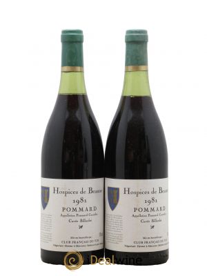 Pommard Hospices de Beaune Cuvée Billardet  1981 - Lot of 2 Bottles