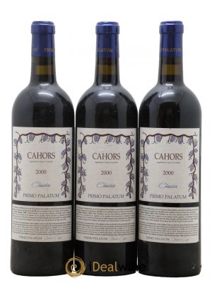 Cahors Classica Primo Palatum Xavier Copel 2000 - Lot of 3 Bottles