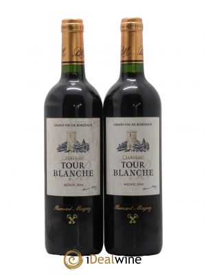 Château Tour Blanche Cru Bourgeois  2014 - Lot of 2 Bottles
