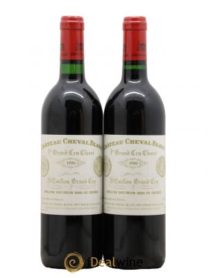 Château Cheval Blanc 1er Grand Cru Classé A 1990 - Lot de 2 Bottles