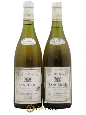 Sancerre Les Romains Domaine Gitton 1989 - Lot of 2 Bottles