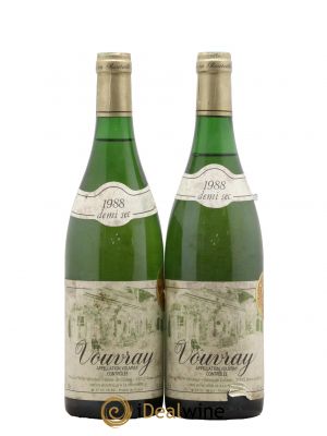 Vouvray Domaine François Pinon 1988 - Lot of 2 Bottles
