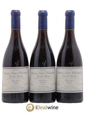 Vin de Savoie Mondeuse Tradition Prieuré Saint Christophe (Domaine) 2005 - Lot de 3 Bouteilles