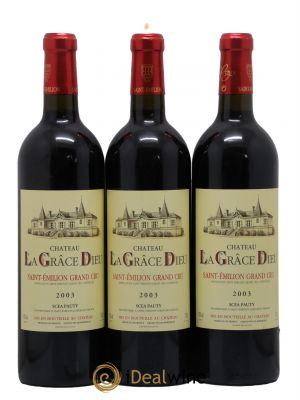 Château la Grâce Dieu  2003 - Lotto di 3 Bottiglie