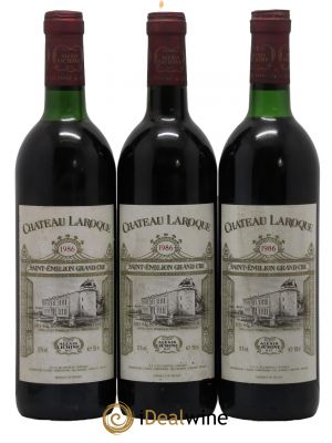 Château Laroque Grand Cru Classé  1986 - Lotto di 3 Bottiglie