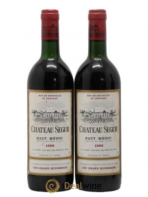 Château Ségur Cru Bourgeois  1986 - Lotto di 2 Bottiglie