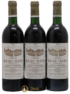 Château Beau Site Cru Bourgeois  1985 - Lot of 3 Bottles