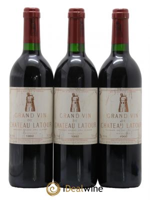 Château Latour 1er Grand Cru Classé 1992 - Lot de 3 Bottles