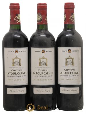 Château La Tour Carnet 4ème Grand Cru Classé  2004 - Lotto di 3 Bottiglie