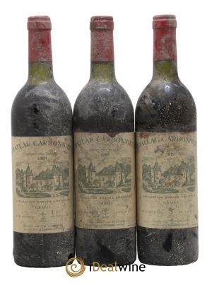 Château Carbonnieux Cru Classé de Graves  1981 - Lotto di 3 Bottiglie