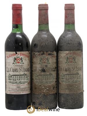 Château La Croix Saint André  1982 - Lot of 3 Bottles