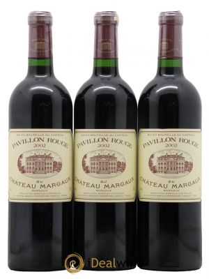 Pavillon Rouge du Château Margaux Second Vin  2002 - Lotto di 3 Bottiglie