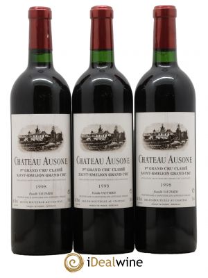 Château Ausone 1er Grand Cru Classé A  1998 - Lotto di 3 Bottiglie
