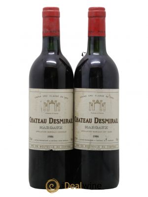 Château Desmirail 3ème Grand Cru Classé 1986 - Lot de 2 Bottles
