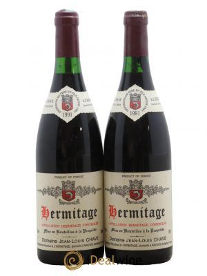 Hermitage Jean-Louis Chave  1991 - Lot of 2 Bottles