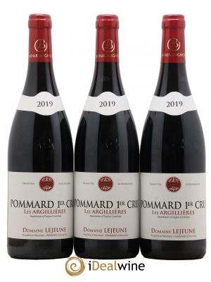 Pommard 1er Cru Les Argilières Domaine Lejeune 2019 - Lot of 3 Bottles